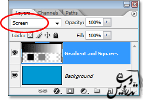 نوع ترکیبی لایه ی Screen در فتوشاپ نوع ترکیبی لایه ی Screen در فتوشاپ